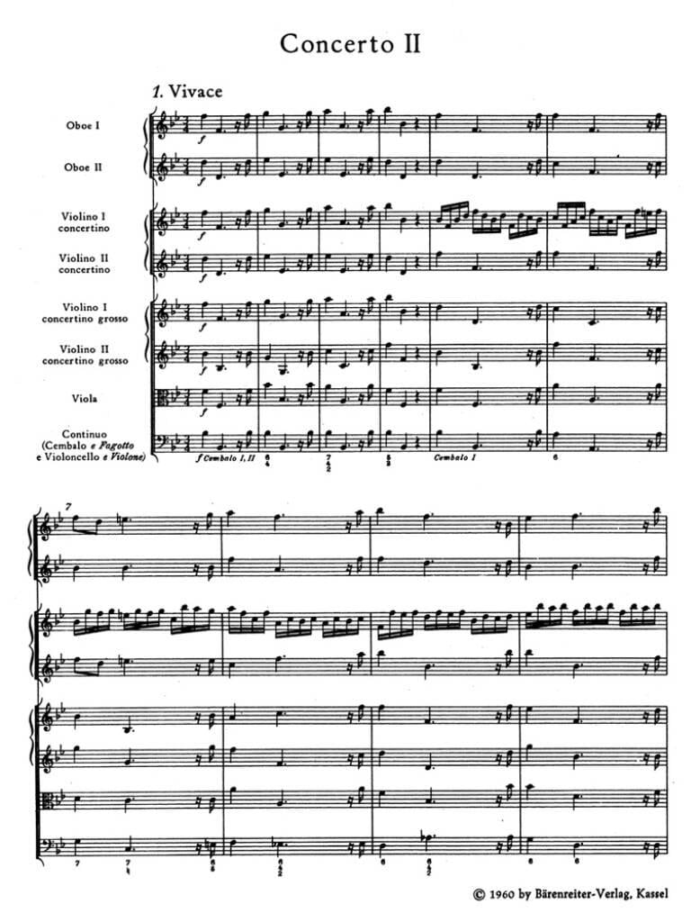 Concerto grosso B flat major op. 3-2 HWV 313